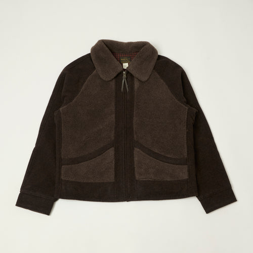 RRL Fleece-Panelled Jacquard Jacket - Brown