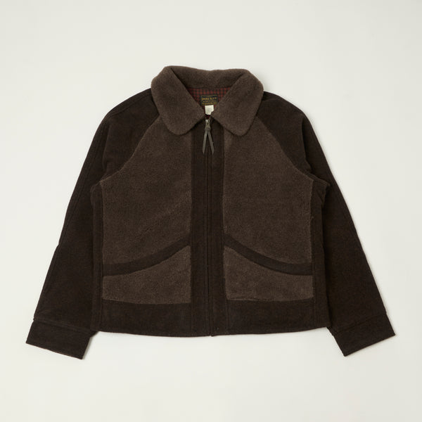 RRL Fleece-Panelled Jacquard Jacket - Brown