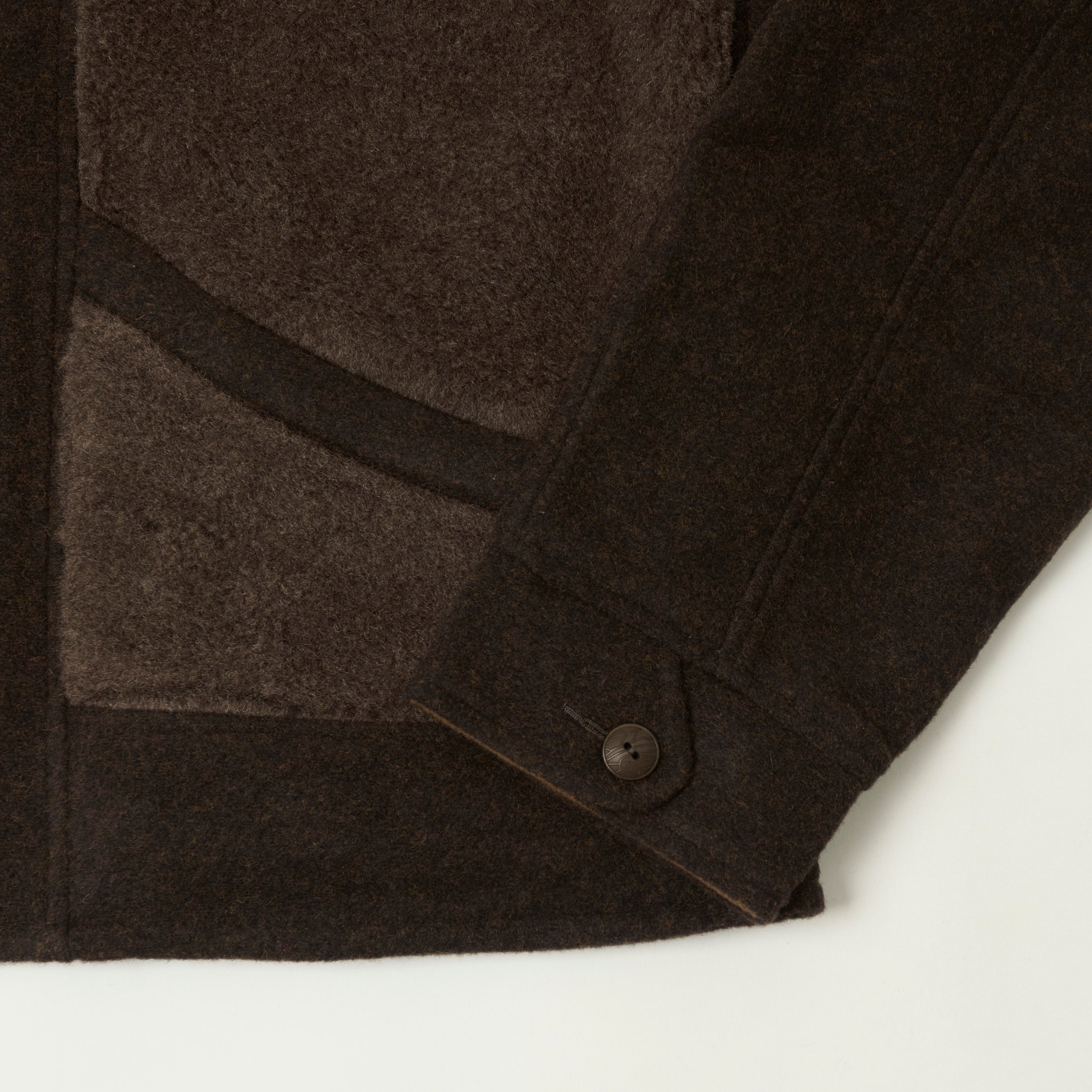 RRL Fleece-Panelled Jacquard Jacket - Brown