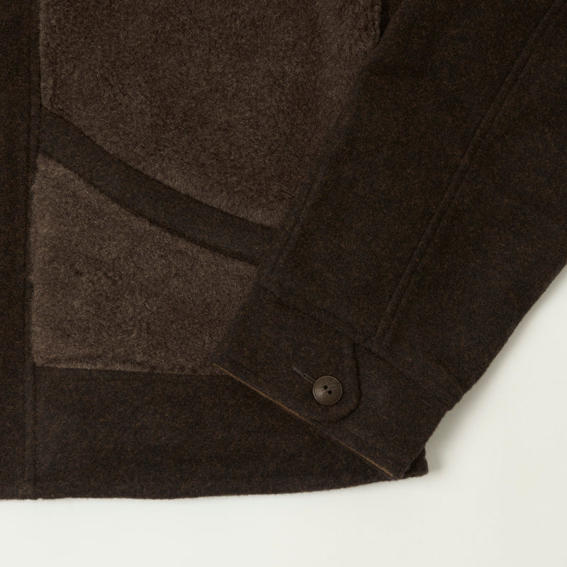 RRL Fleece-Panelled Jacquard Jacket - Brown