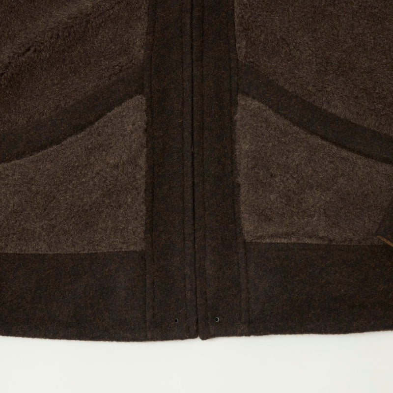 RRL Fleece-Panelled Jacquard Jacket - Brown