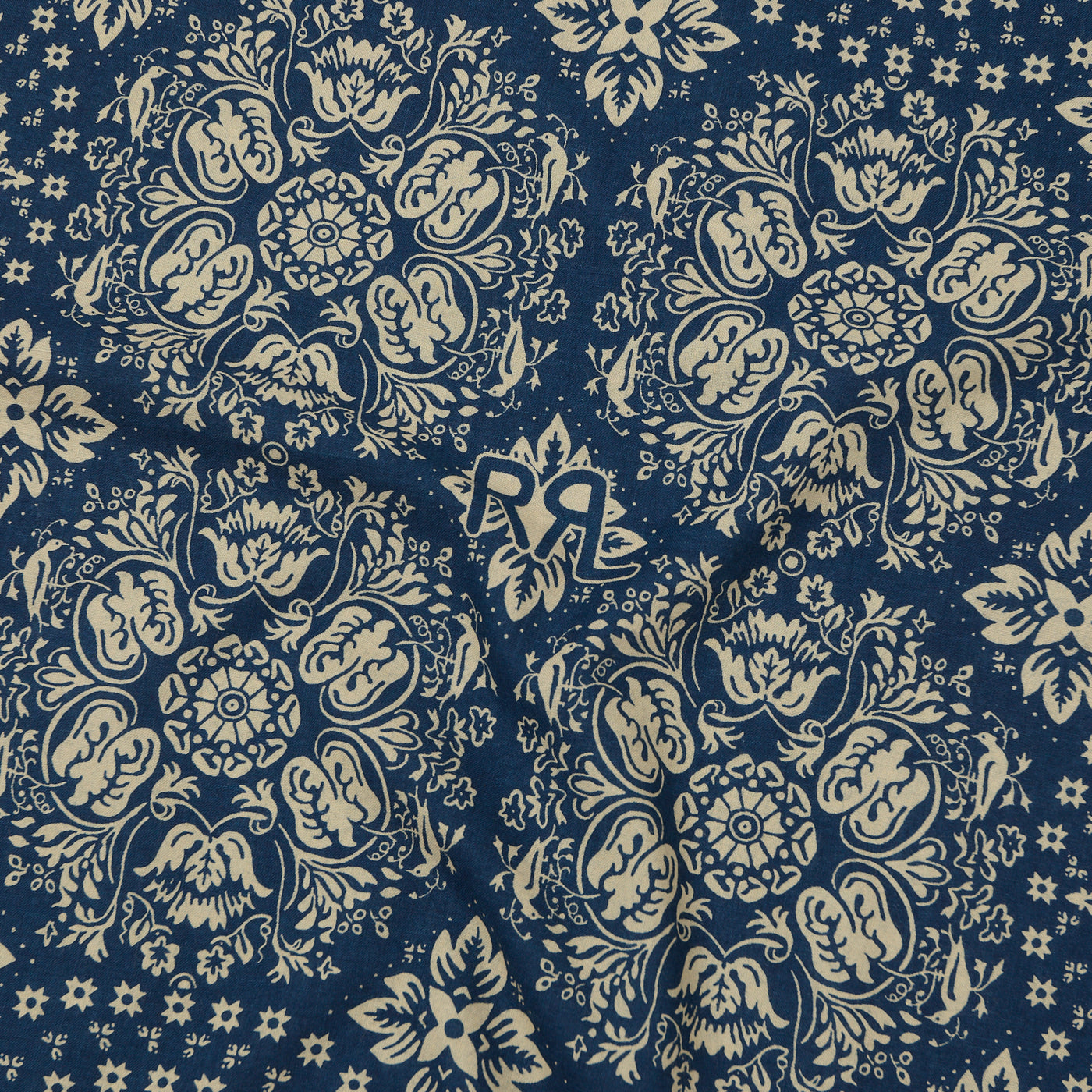 RRL Floral-Print Cotton Bandana - Indigo