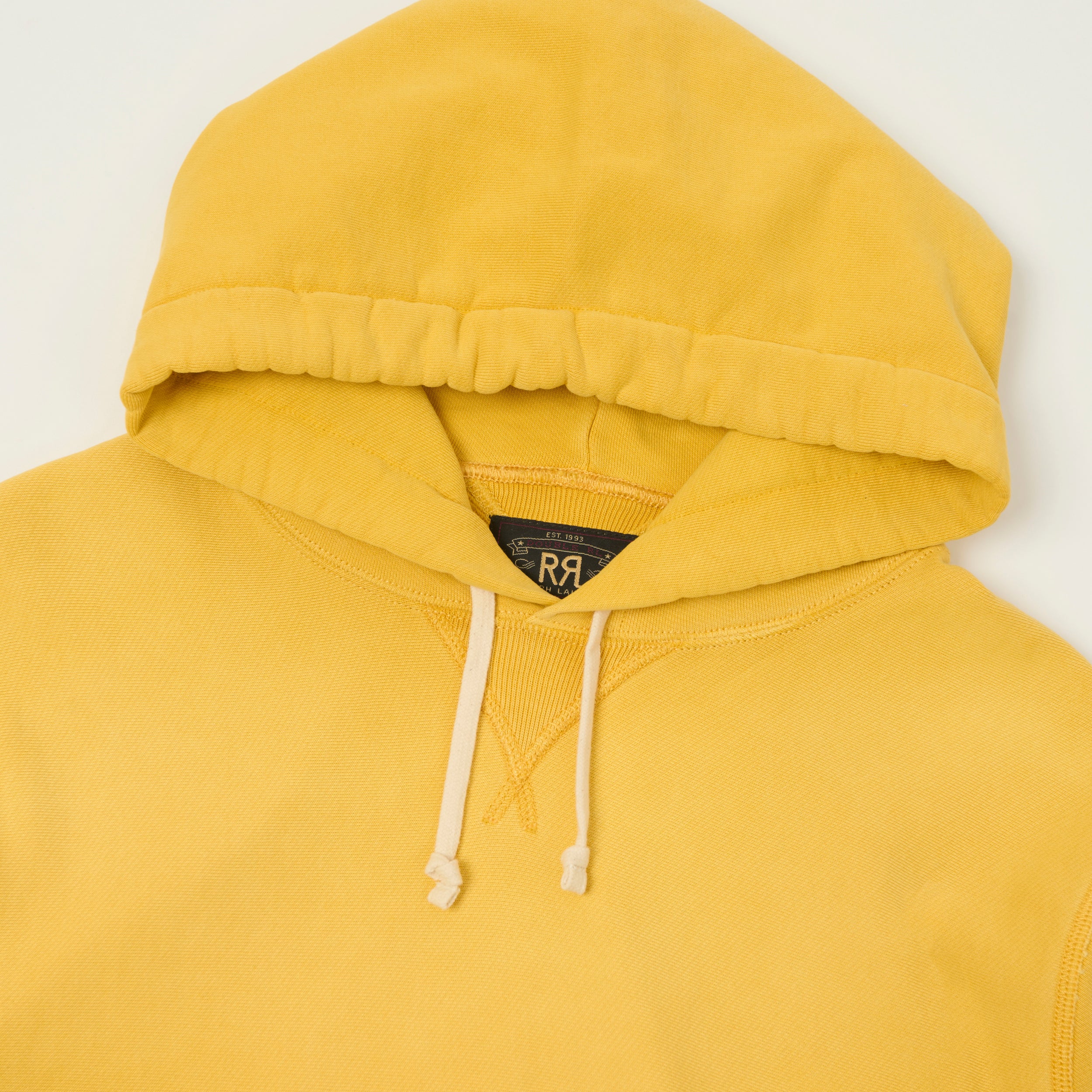 RRL Garment-Dyed French Terry Hoodie - Yellow