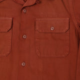 RRL Garment-Dyed Twill Camp Shirt - Brick