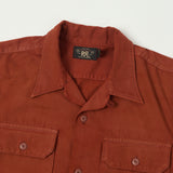 RRL Garment-Dyed Twill Camp Shirt - Brick