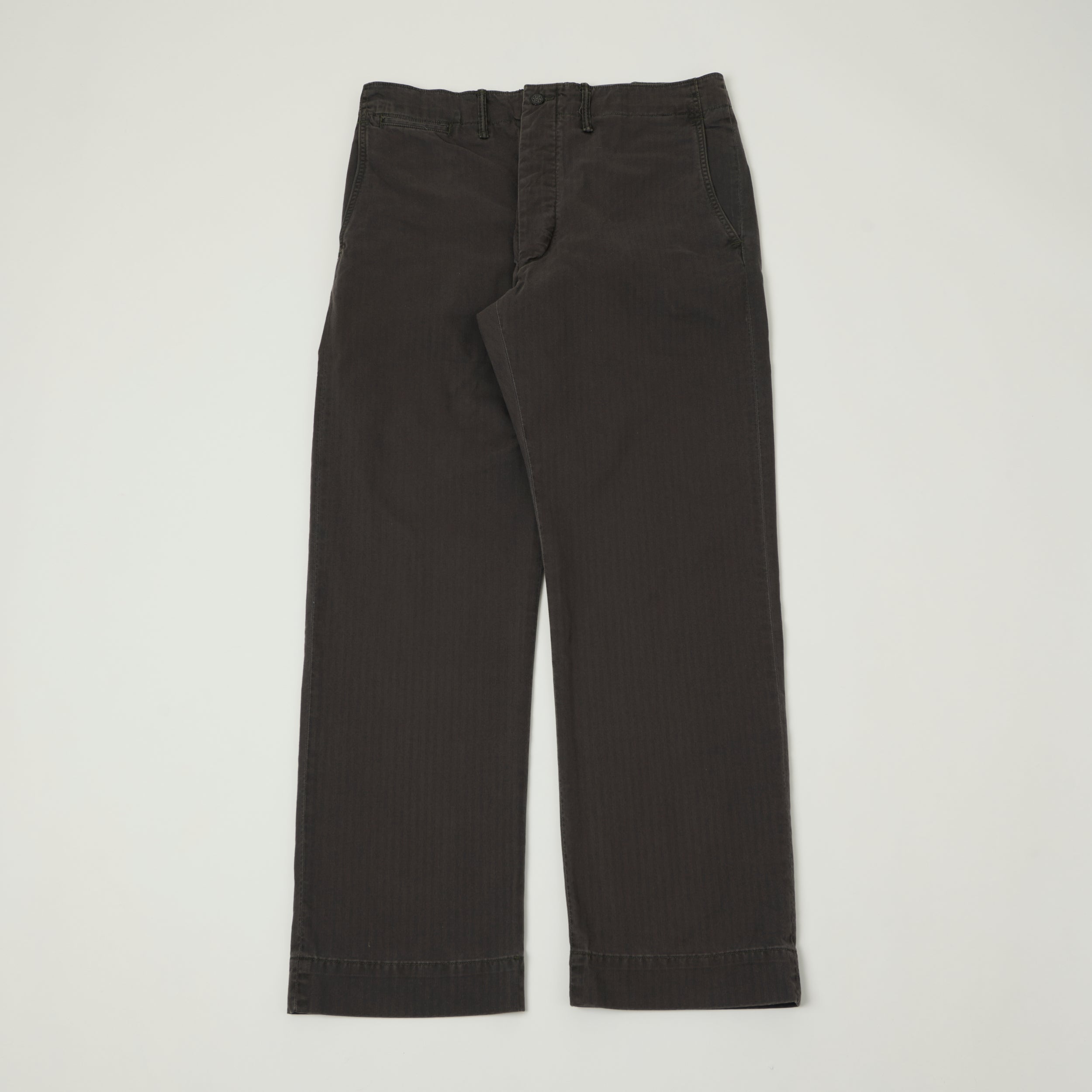 RRL 7.8oz Herringbone Twill Field Trouser - Washed Black