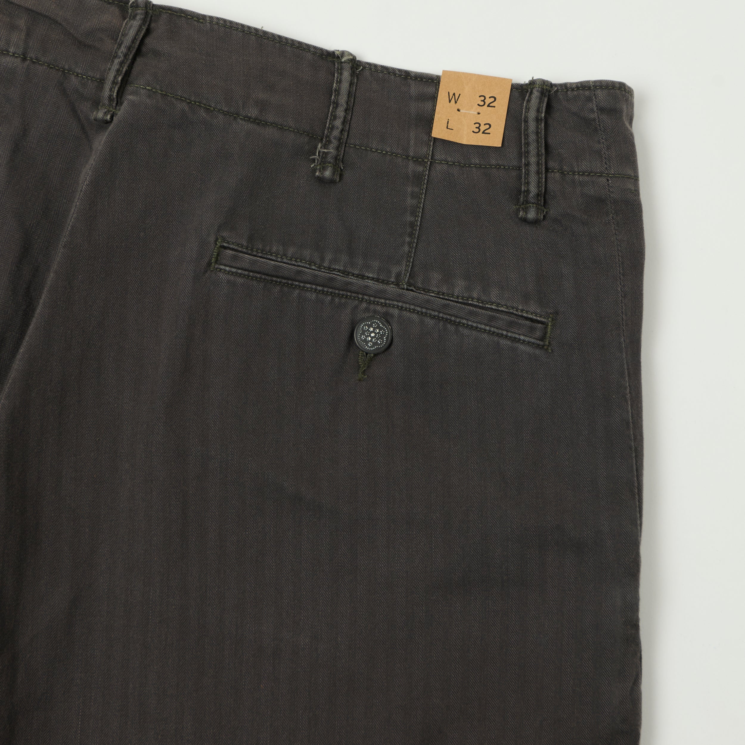 RRL 7.8oz Herringbone Twill Field Trouser - Washed Black – SON OF