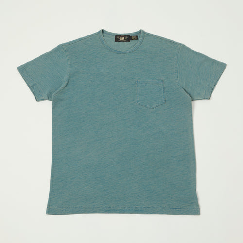RRL Washed Jersey Pocket T-Shirt - Light Indigo