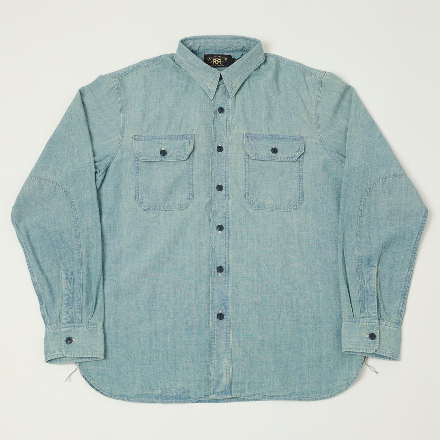 RRL Indigo Chambray Workshirt - Medium Wash