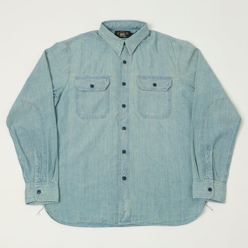 RRL Indigo Chambray Workshirt - Medium Wash