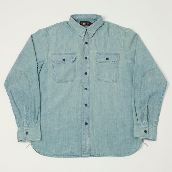 RRL Indigo Chambray Workshirt - Medium Wash