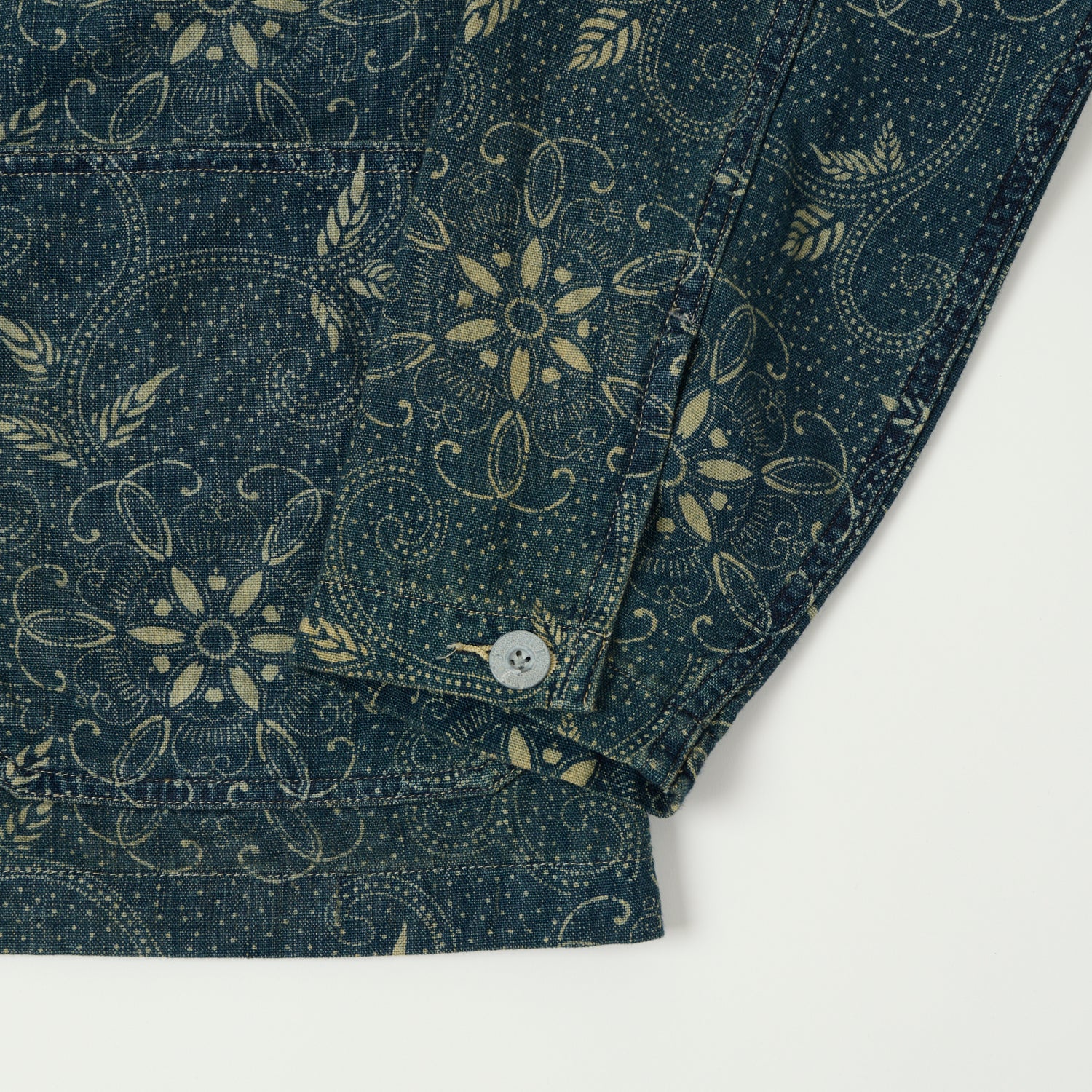 RRL Shawl Collar Overshirt - Indigo Paisley