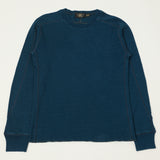 RRL Jacquard-Knit Thermal - Rinsed Blue Indigo