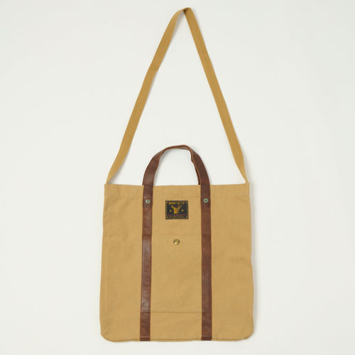 RRL Leather-Trim Canvas Tote - Khaki/Brown