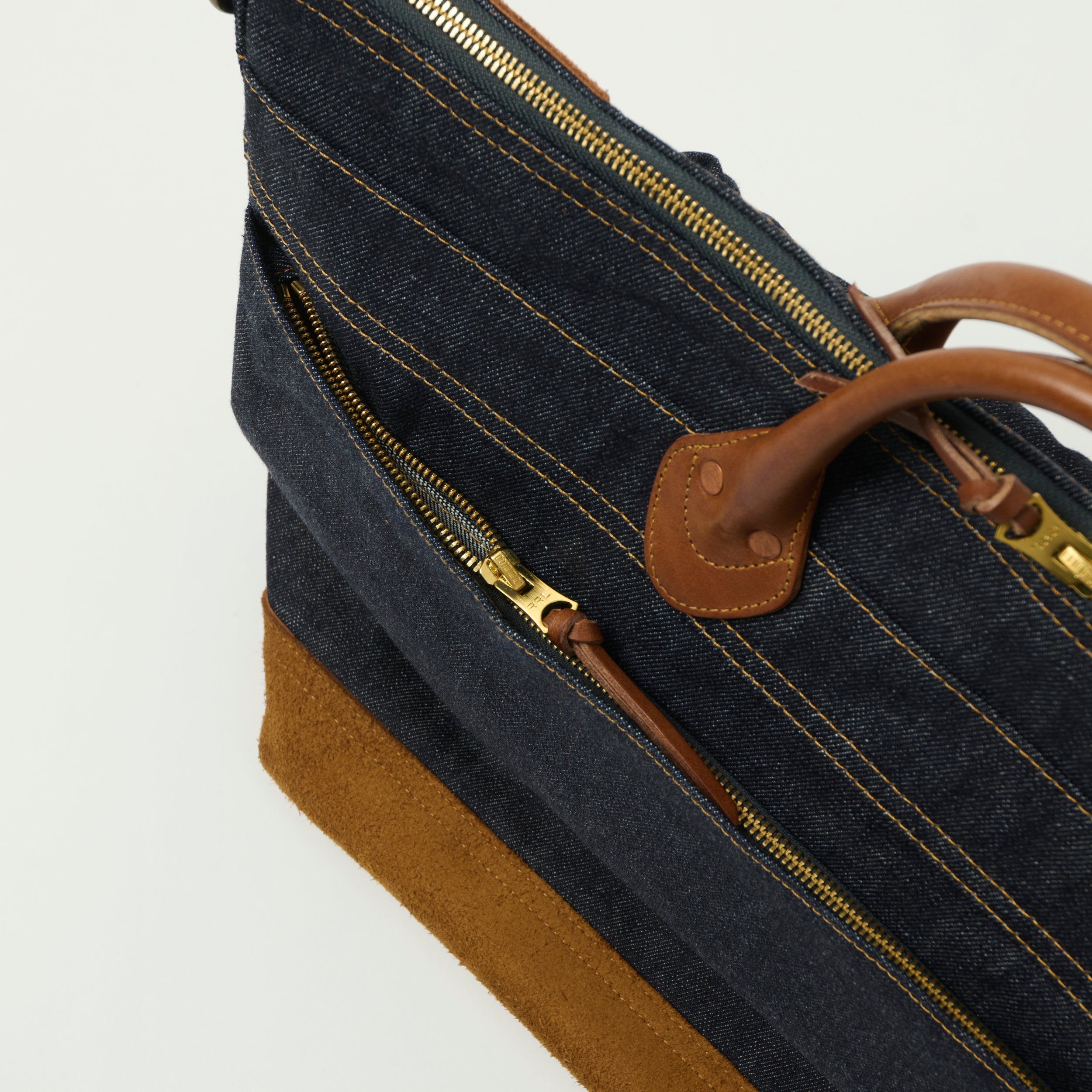 RRL Leather-Trim Denim Day Bag - Indigo – SON OF A STAG