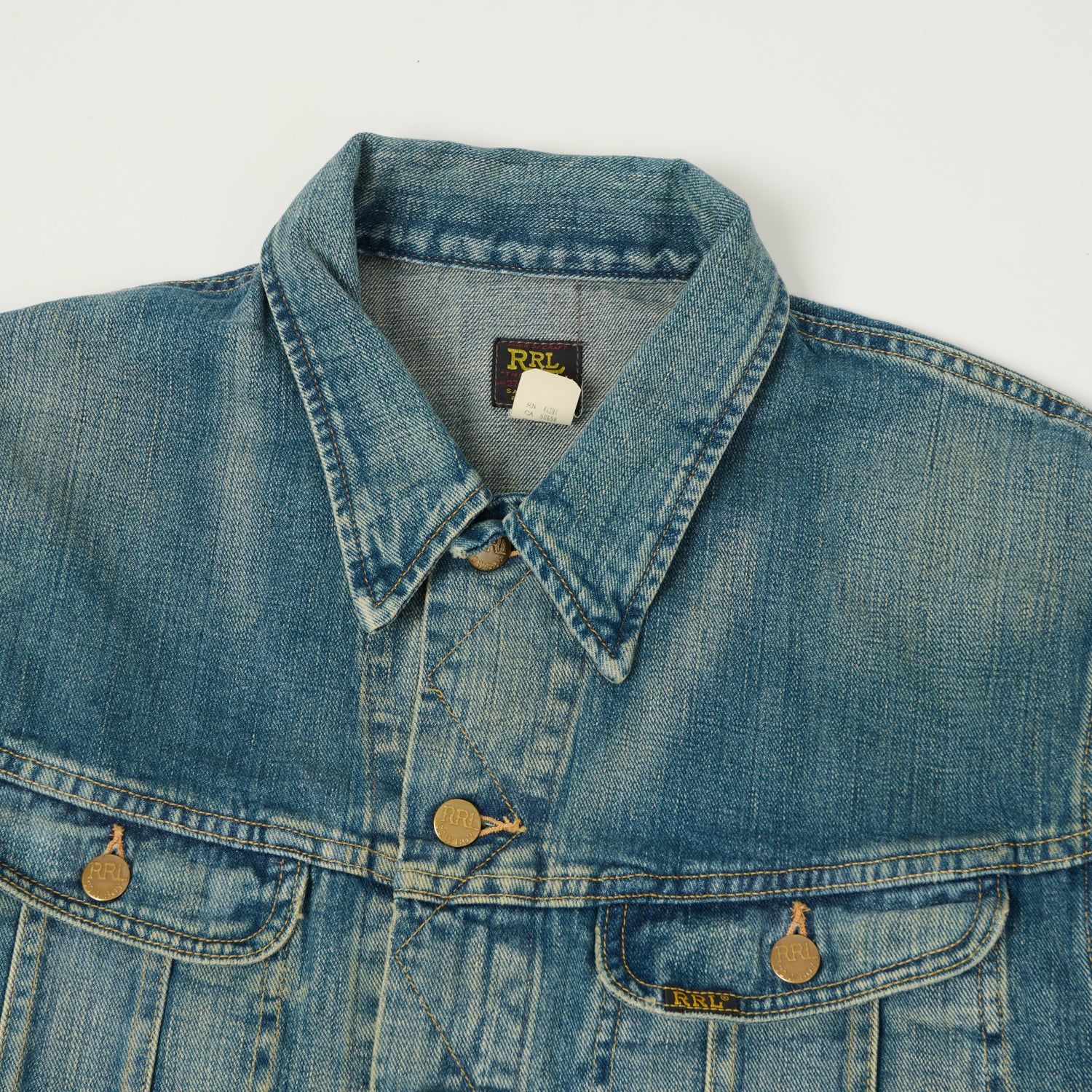 RRL 'Leeland' Denim Trucker Jacket - Heavy Wash