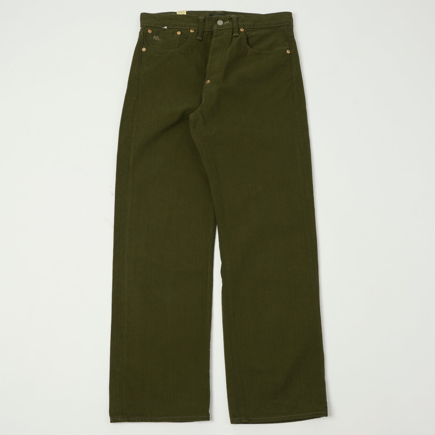 RRL Limited Edition Olive Regular Straight Jean - One Wash