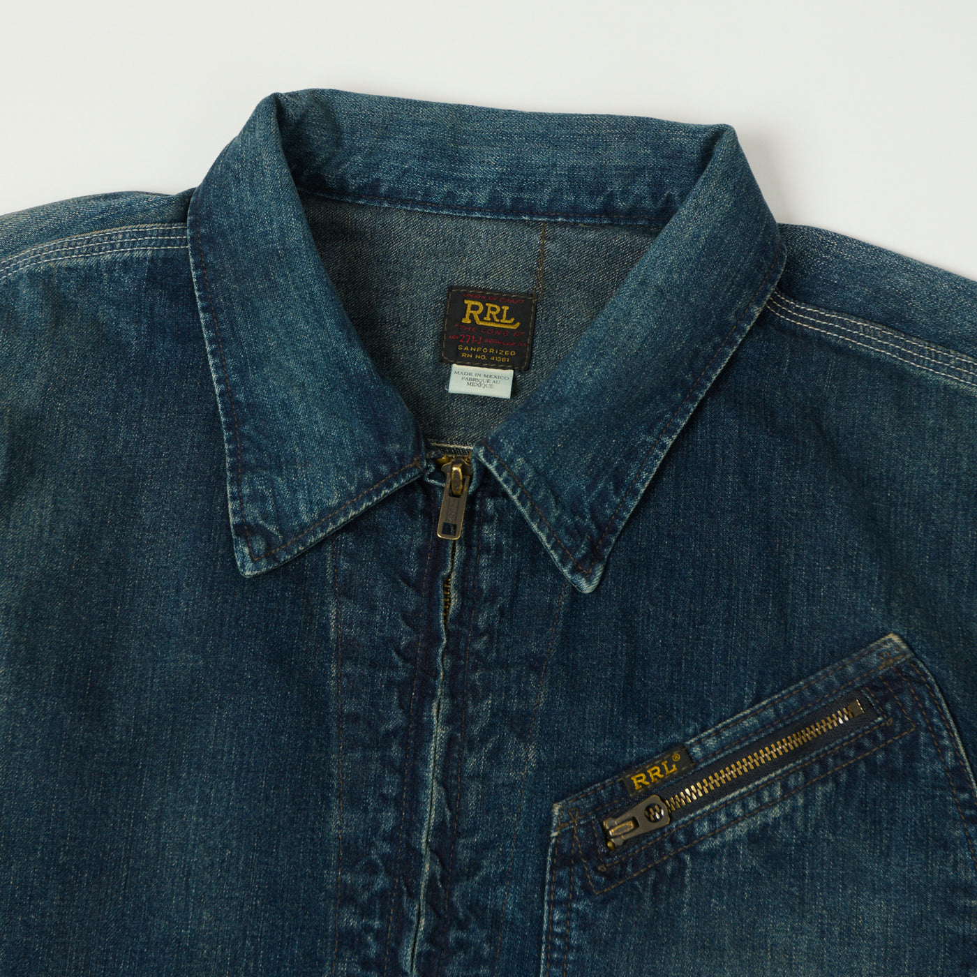 Double RL『Leyton INDIGO DENIM JACKET』 RRL Leyton Indigo Denim Jacket | Leyon Wash | Canoe Club