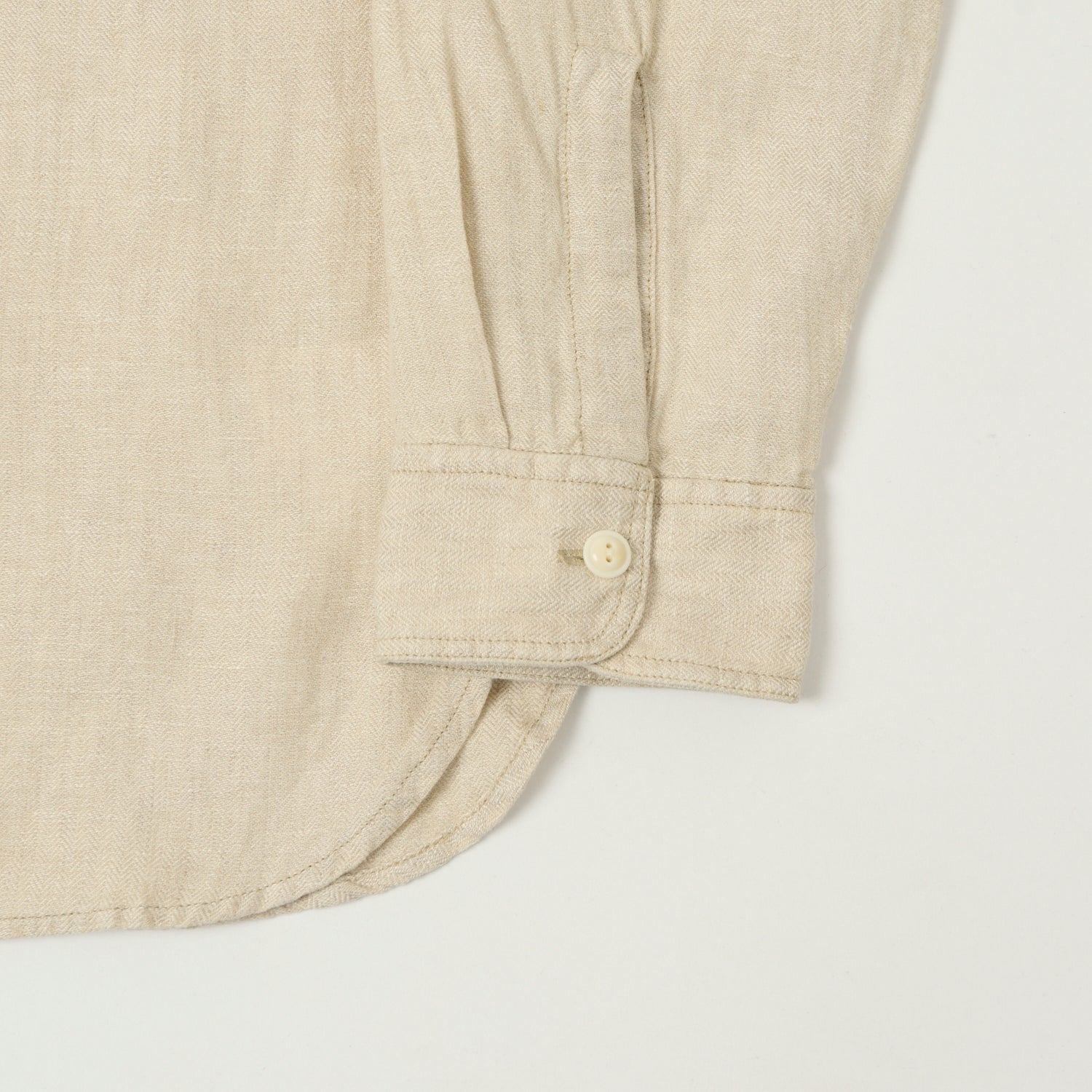 RRL Linen Herringbone Twill Workshirt - Natural