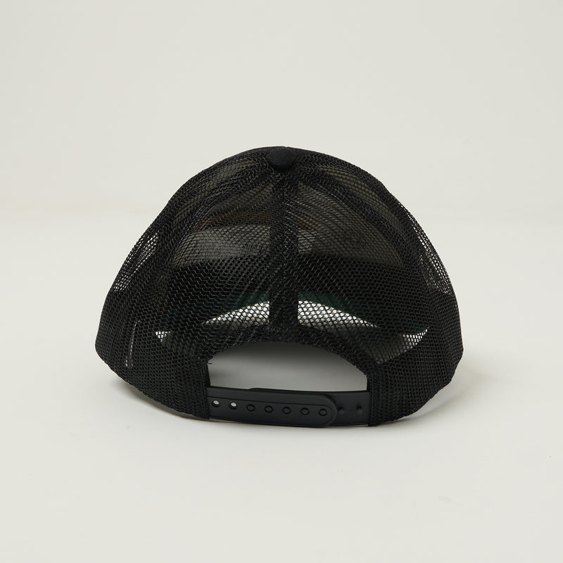 RRL Logo-Patch Denim Trucker Cap - Black