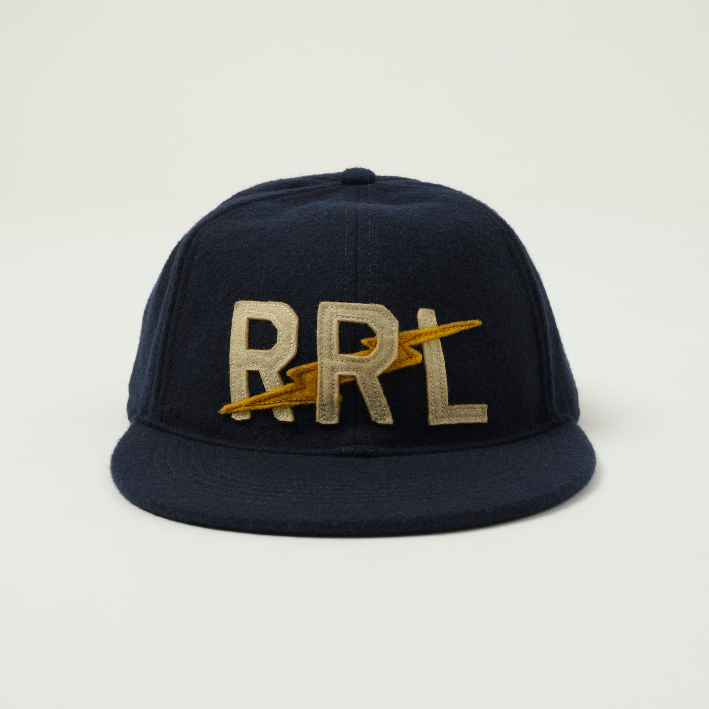 RRL Wool Felt Logo Ball Cap - Navy