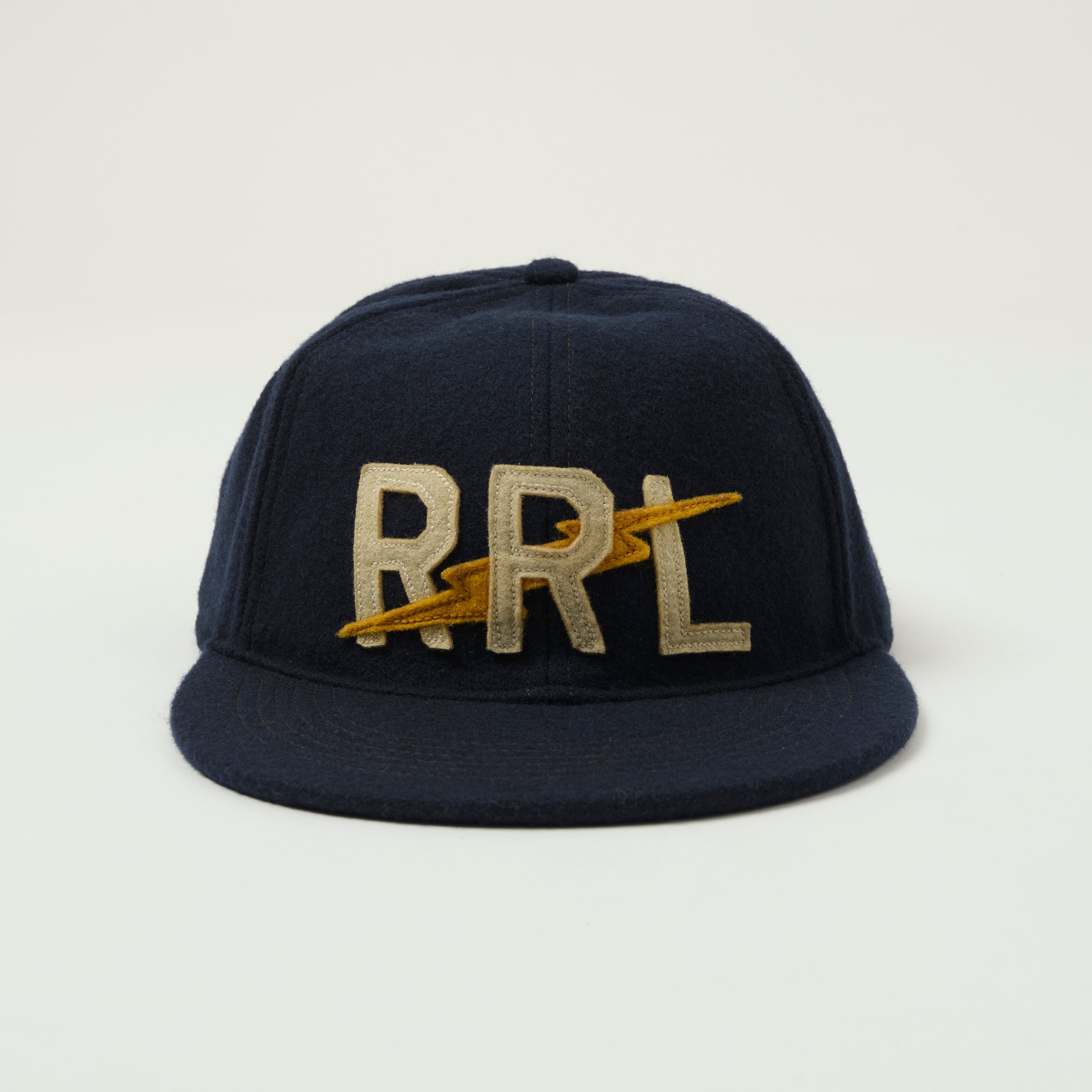 RRL Wool Felt Logo Ball Cap - Navy