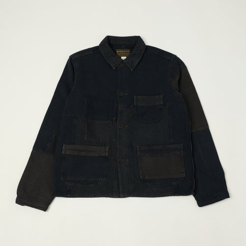 RRL 'Mont' Patchwork Chore Jacket - Indigo