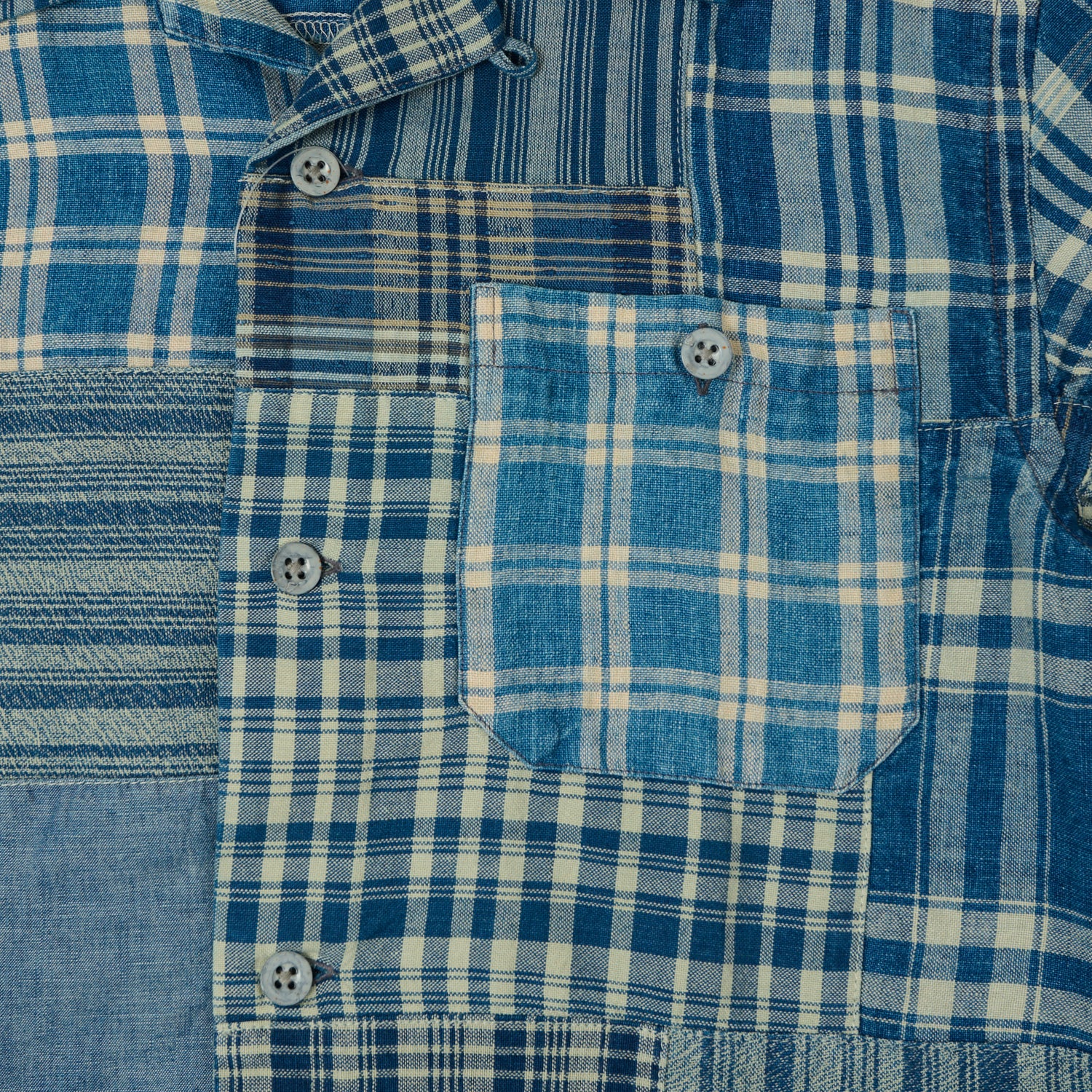 RRL Patchwork Camp Collar Shirt - Indigo – SON OF A STAG