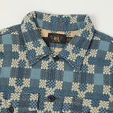 RRL Patterned-Jacquard Shirt - Indigo Blue