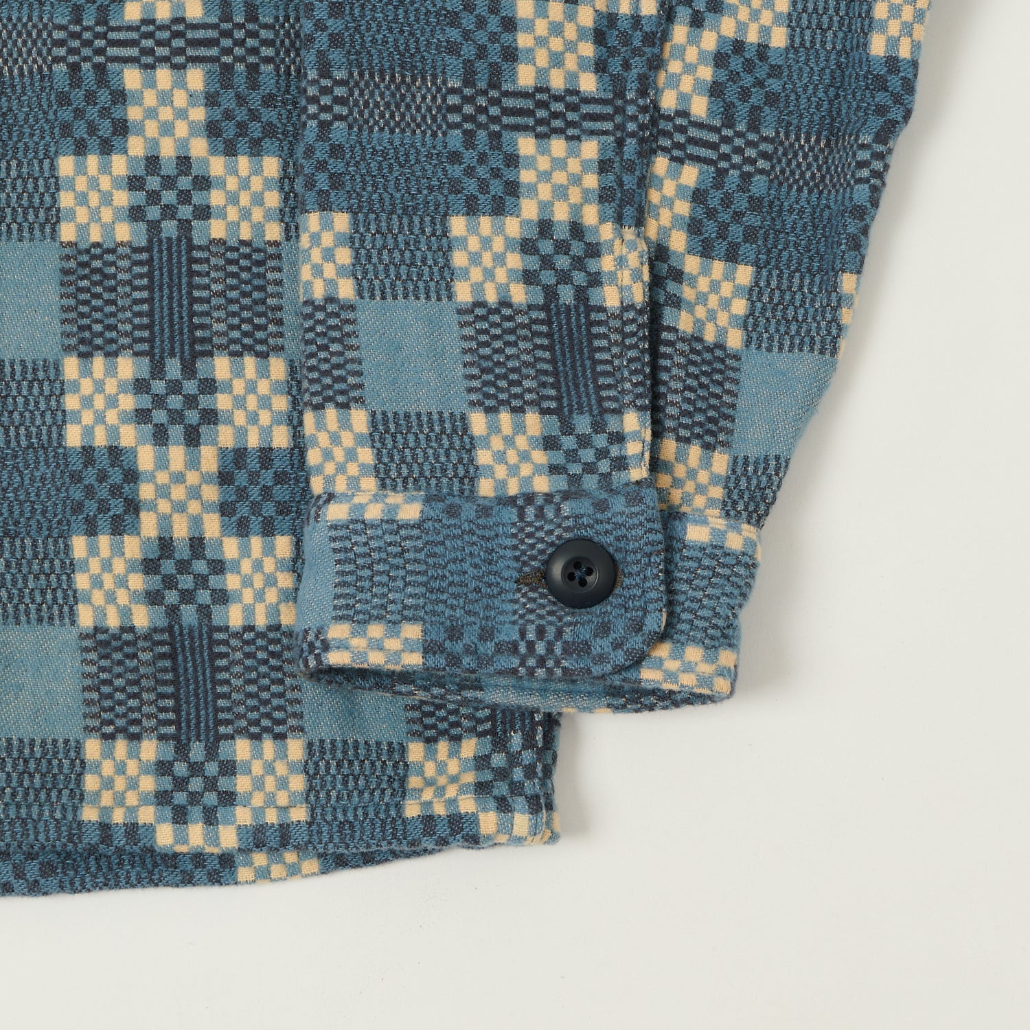 RRL Patterned-Jacquard Shirt - Indigo Blue