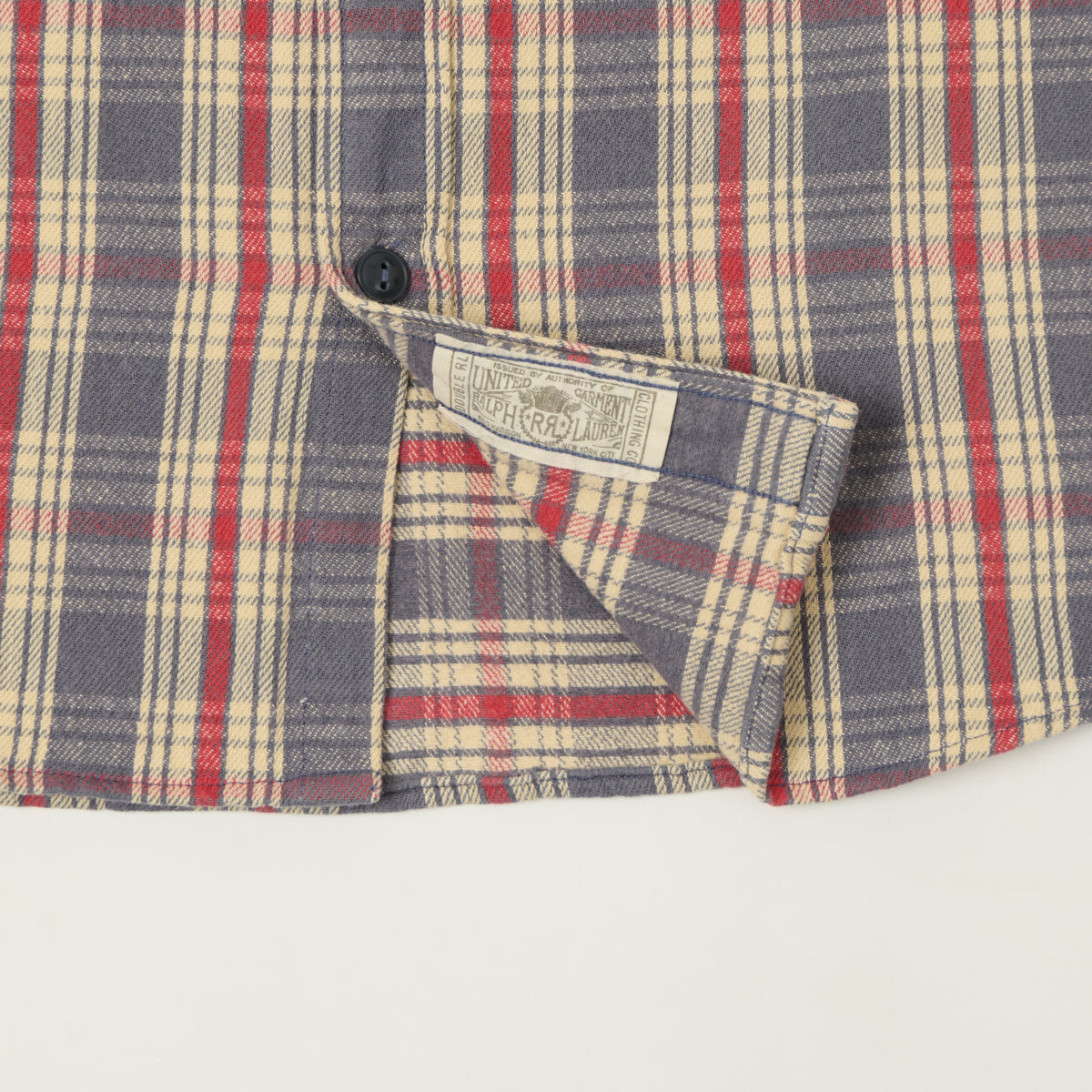 RRL Plaid Twill Workshirt - Blue/Multi