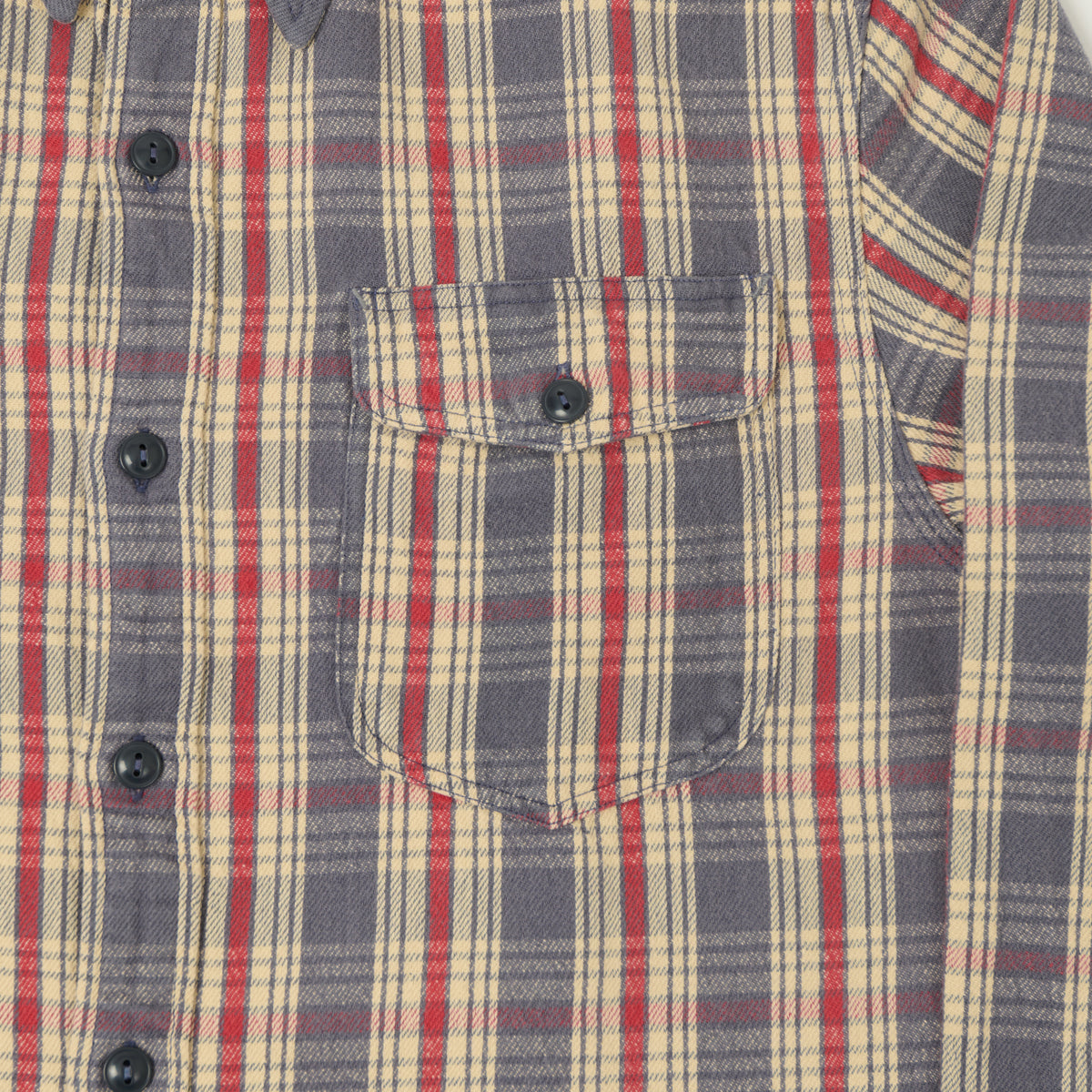 RRL Plaid Twill Workshirt - Blue/Multi