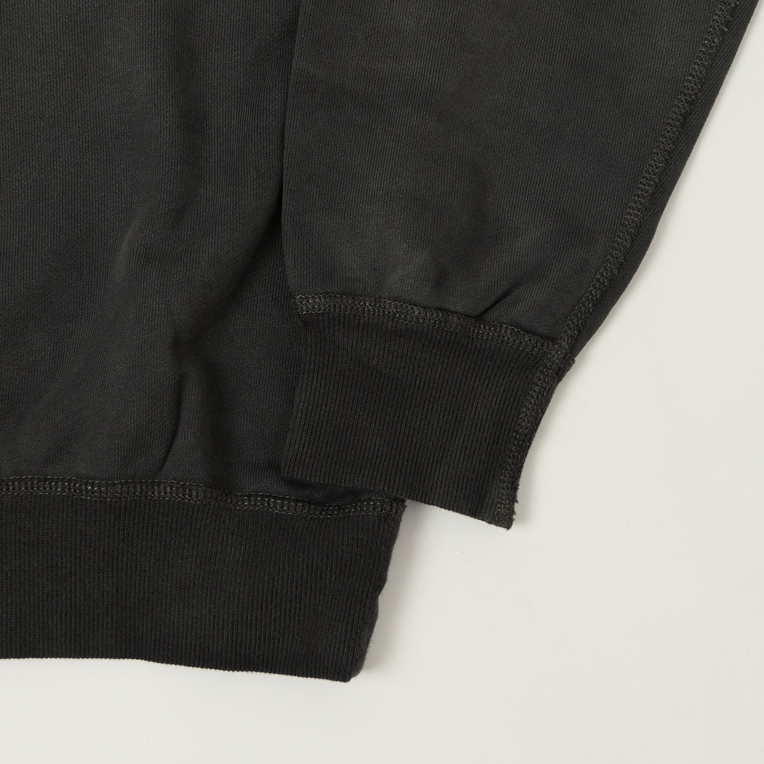RRL Quarter Zip Sweatshirt - Washed Black