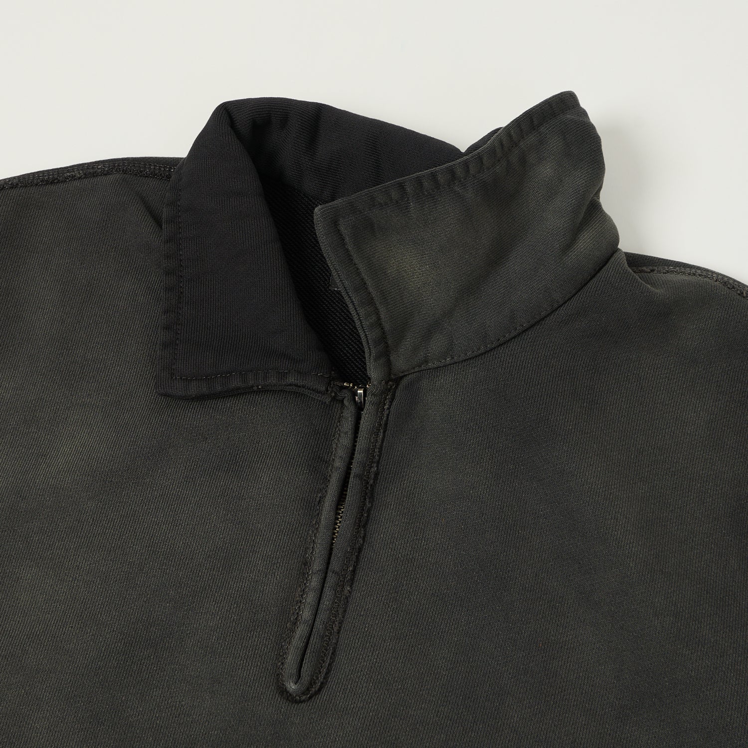 RRL Quarter Zip Sweatshirt - Washed Black