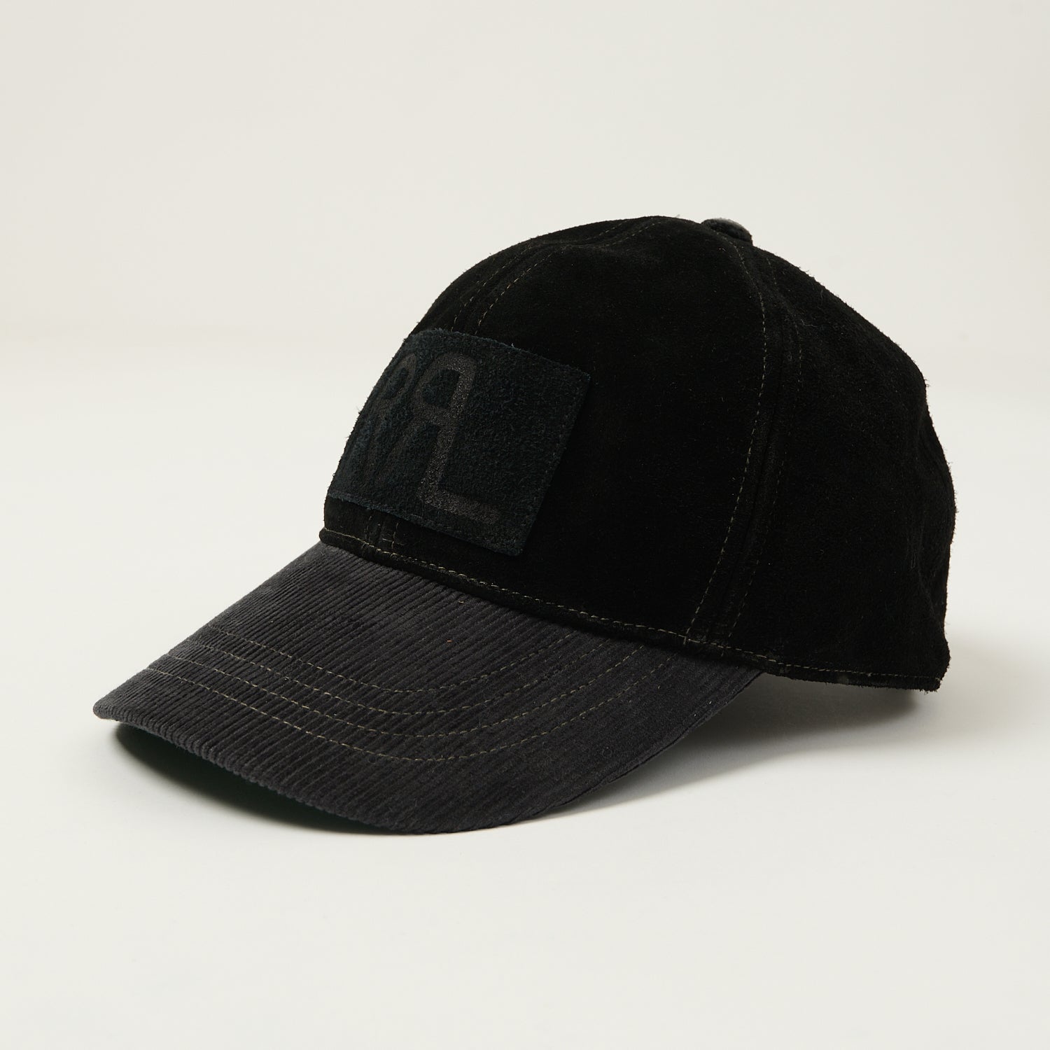 RRL Roughout Suede Trucker Cap - Black