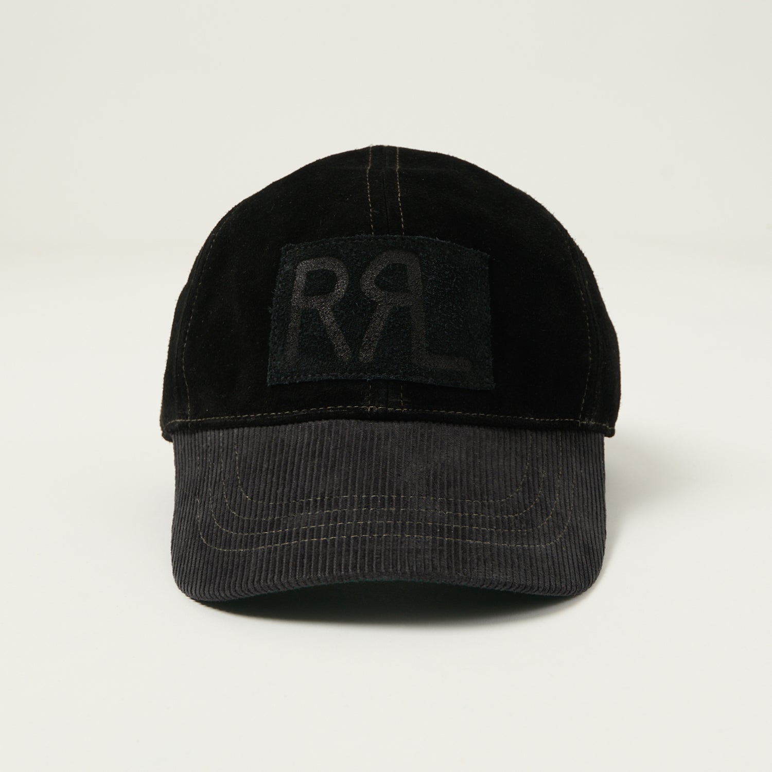 RRL Roughout Suede Trucker Cap - Black