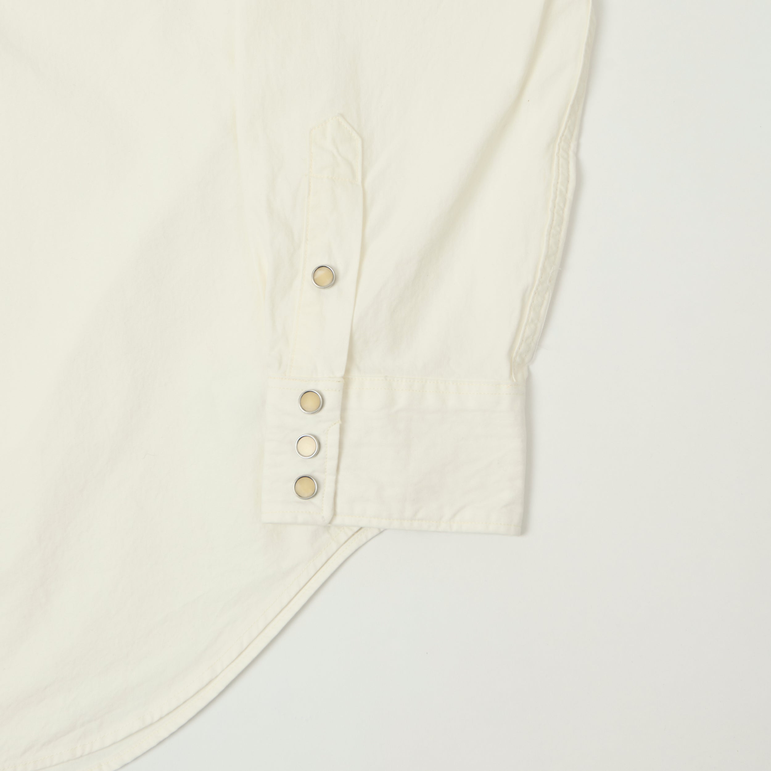 RRL Slim Fit Poplin Western Shirt - White