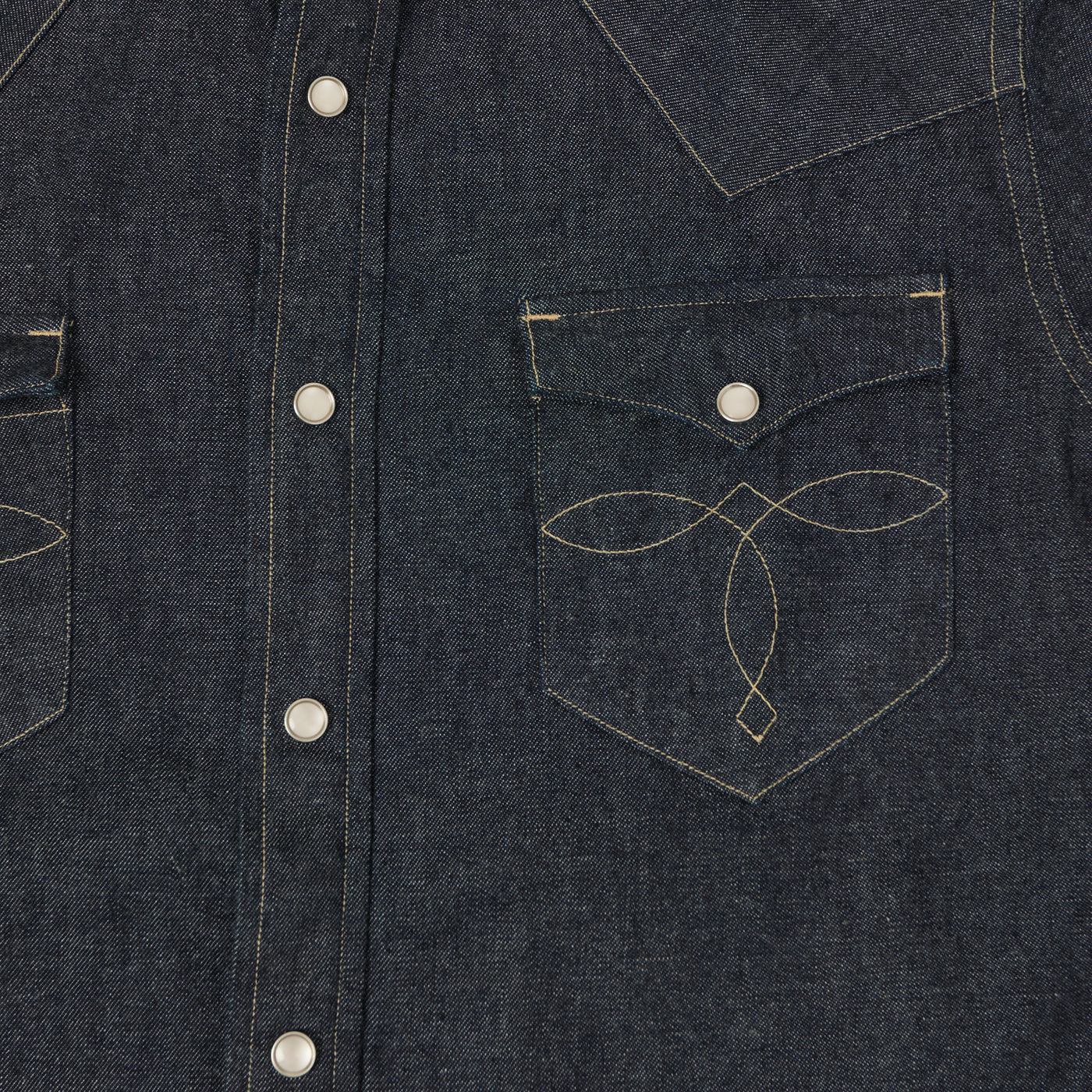 RRL Slim Fit Denim Western Shirt - Rinse | SON OF A STAG