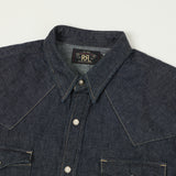 RRL Slim Fit Denim Western Shirt - Rinse