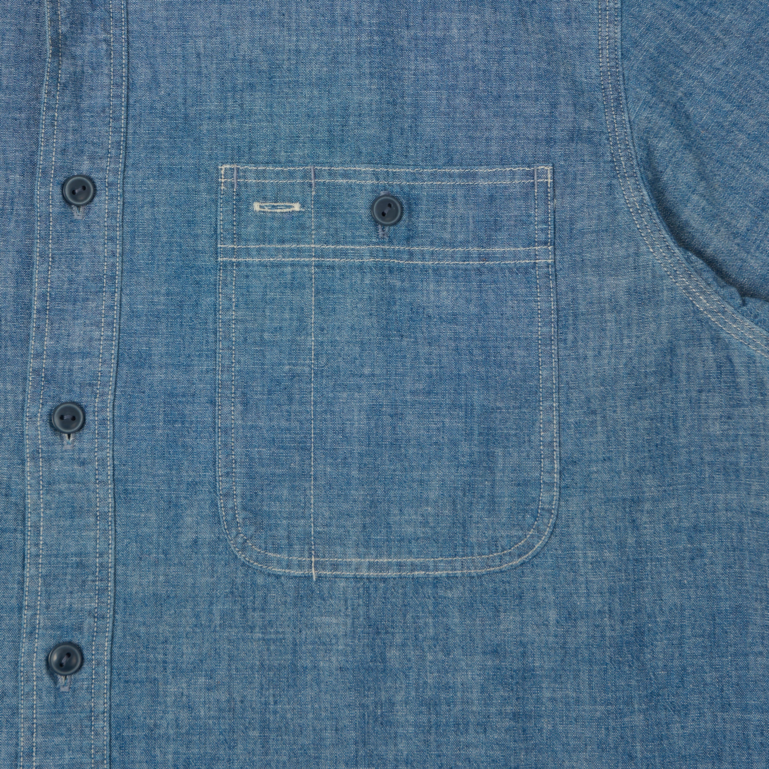 RRL Short Sleeve Chambray Workshirt - Indigo