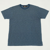 RRL Striped Jacquard T-Shirt - Indigo