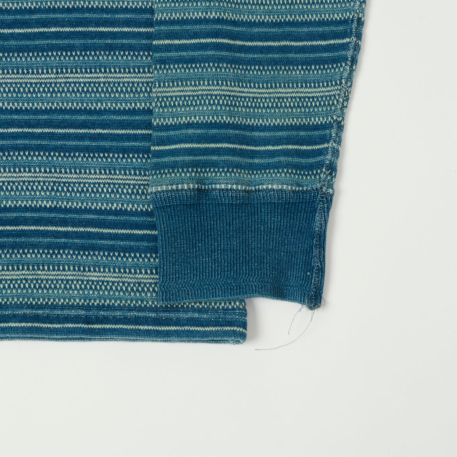 RRL Jacquard-Knit Thermal Henley - Indigo Stripe – SON OF A STAG