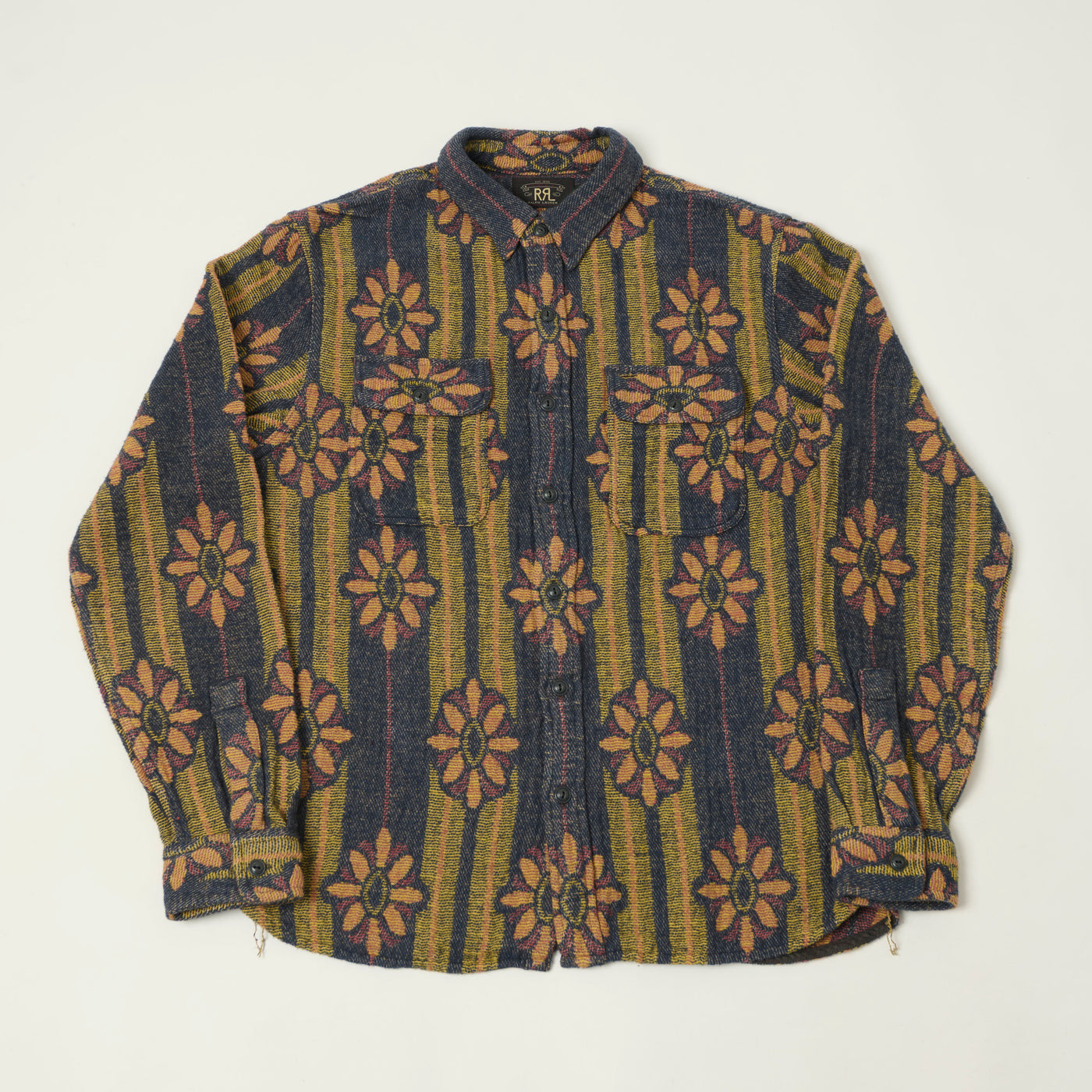 RRL Floral Jacquard Work Shirt - Multi