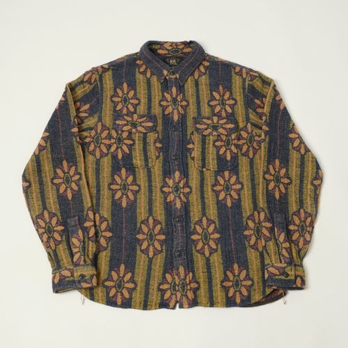 RRL Floral Jacquard Work Shirt - Multi