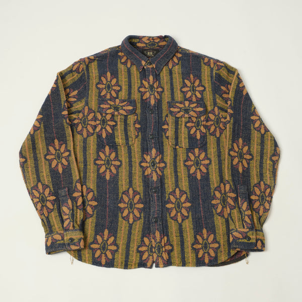 RRL Floral Jacquard Work Shirt - Multi