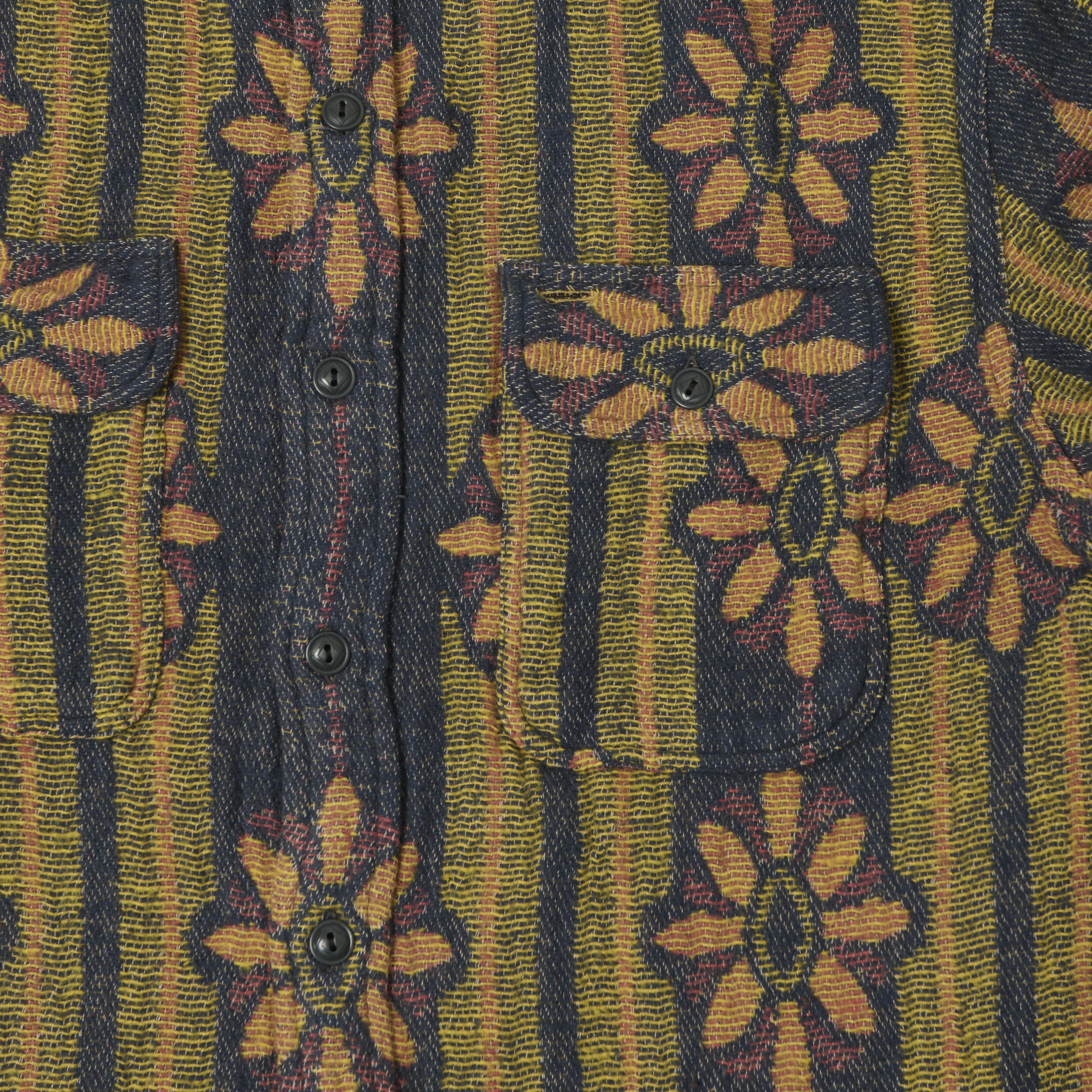 RRL Floral Jacquard Work Shirt - Multi