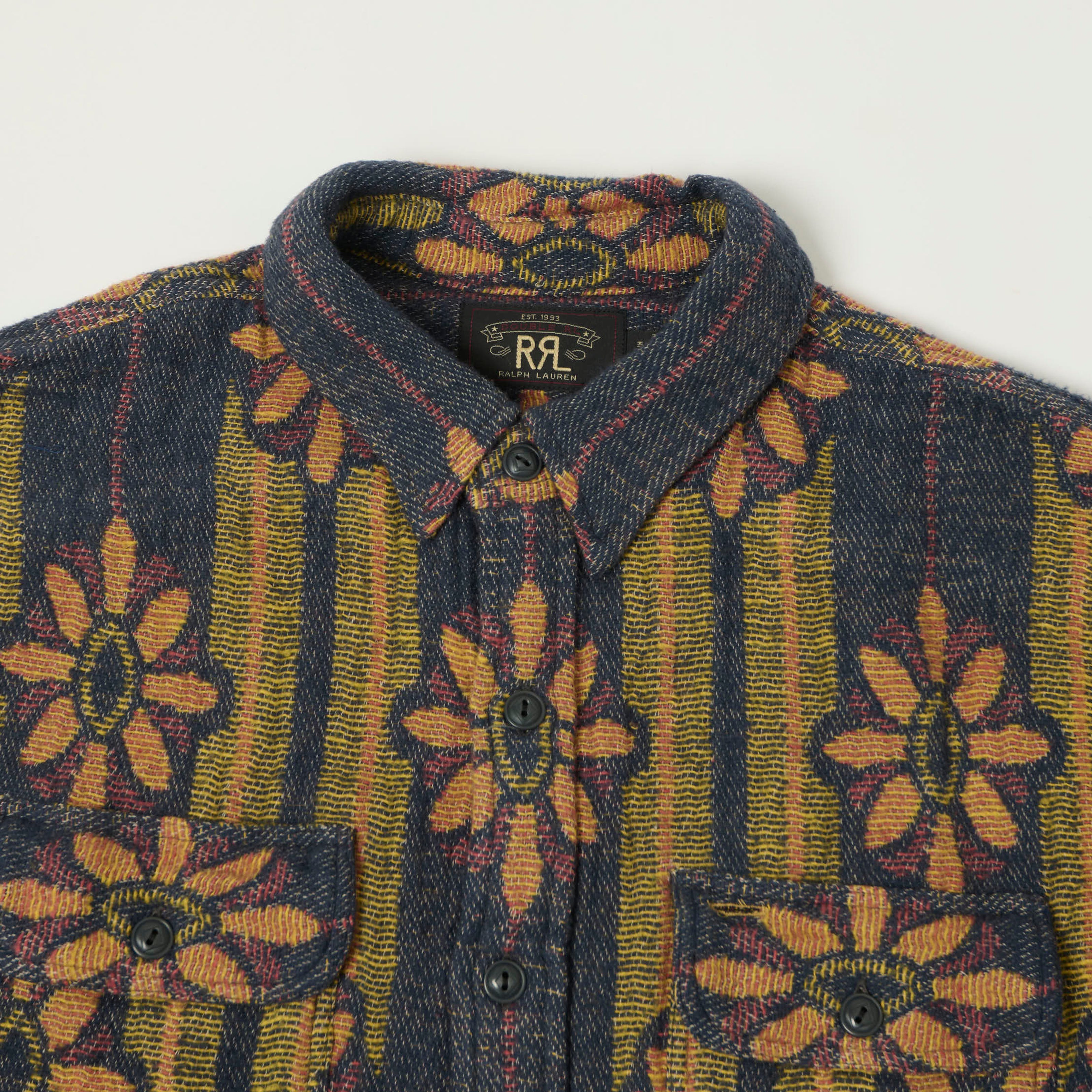 RRL Floral Jacquard Work Shirt - Multi