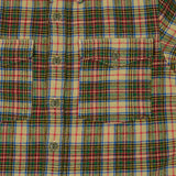 RRL 'Trek' Plaid Wool Over Shirt  - Cream/Green