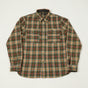 RRL 'Trek' Plaid Wool Over Shirt  - Cream/Green