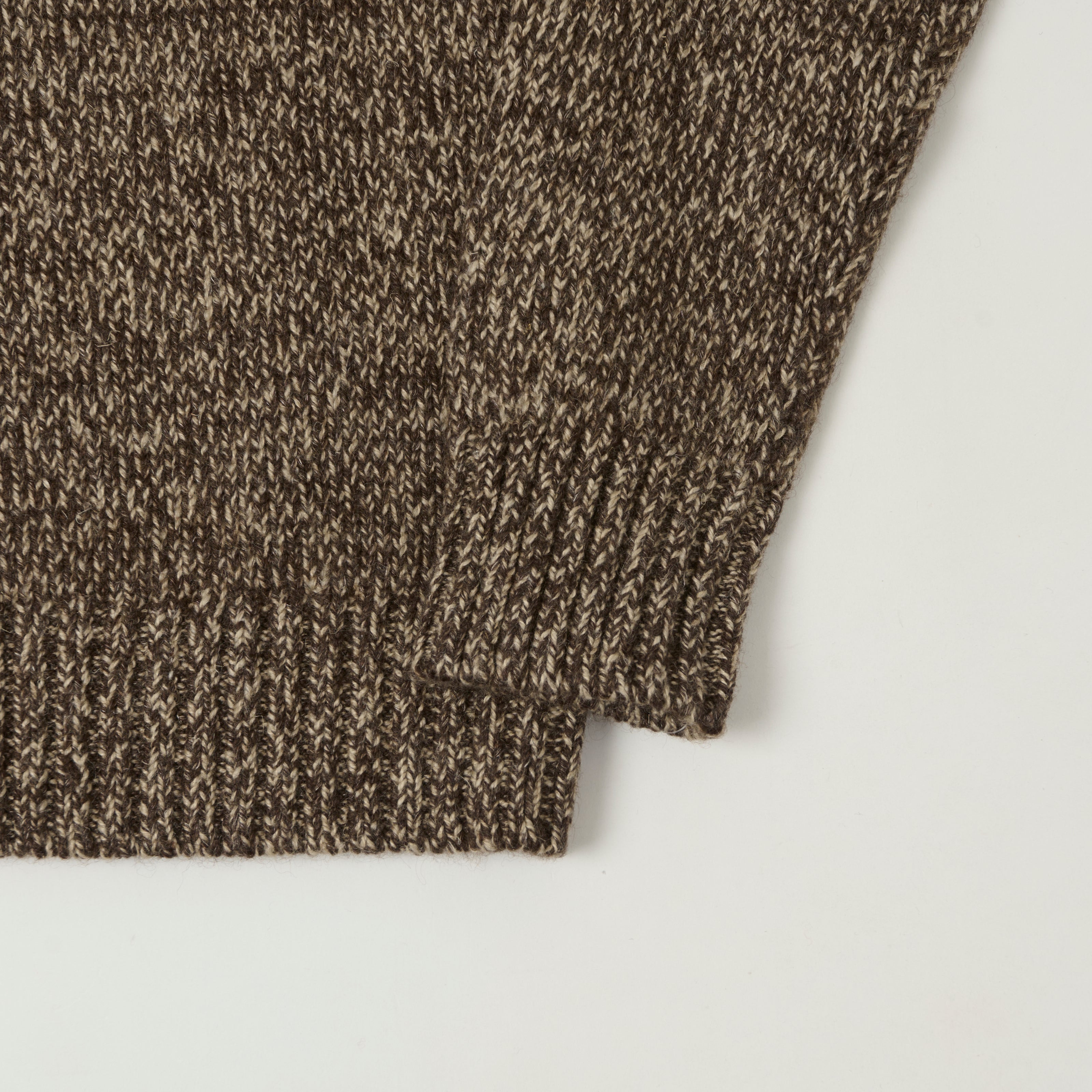 RRL Melange Turtle Neck Pullover - Brown